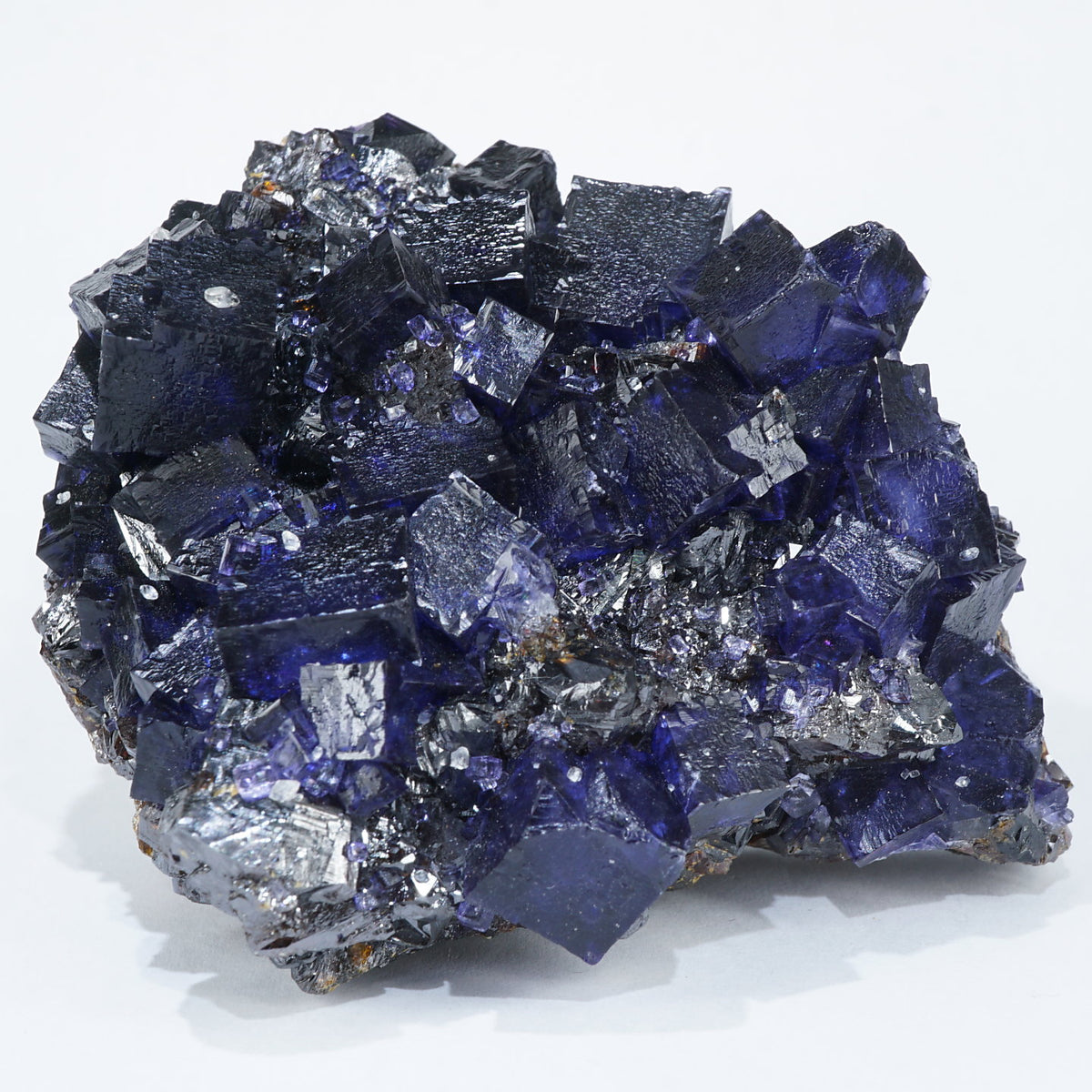 テネシー州 エルムウッド鉱山 紫フローライト&ステラビームカルサイトの原石 テネシー州 エルムウッド鉱山産 フローライト・スファレライト