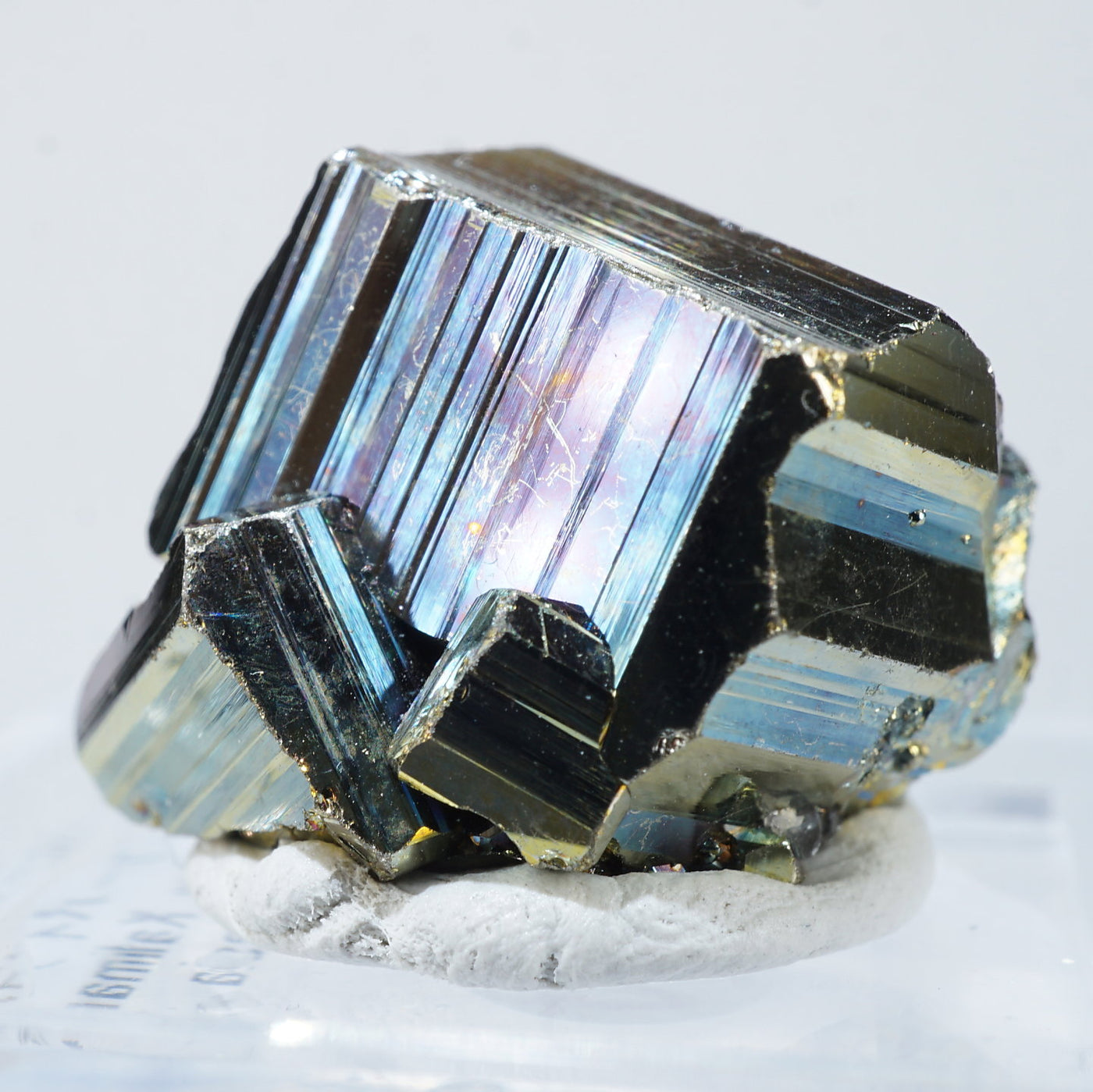 【コレクター向】レインボーパイライト インドネシア 原石 天然石 黄鉄鉱 台座付 コレクター向】レインボーパイライト インドネシア 原石 天然石