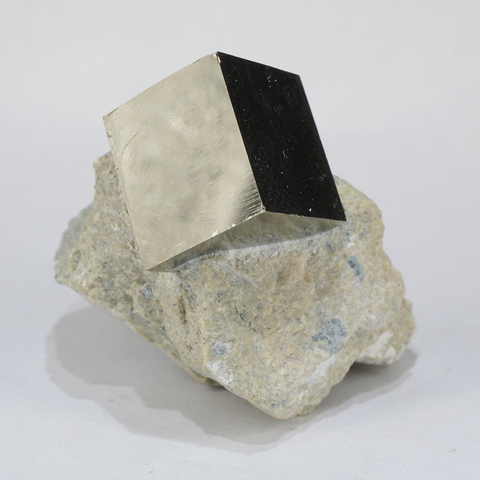 スペイン産 母岩付きキュービックパイライト (黄鉄鉱）