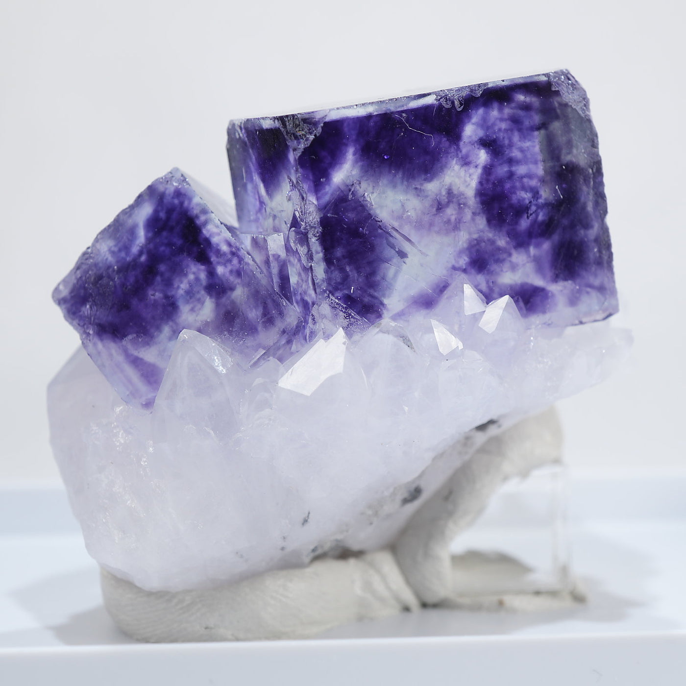 中国 ヤオガンシャン産 フローライト・水晶|ハッピーギフト