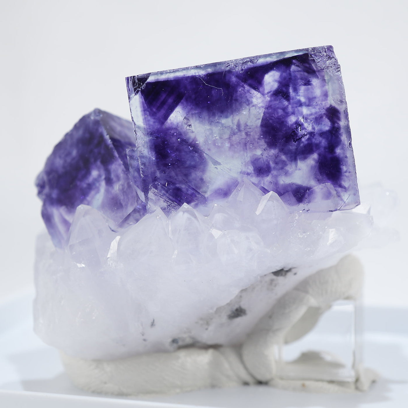 中国 ヤオガンシャン産 フローライト・水晶|ハッピーギフト