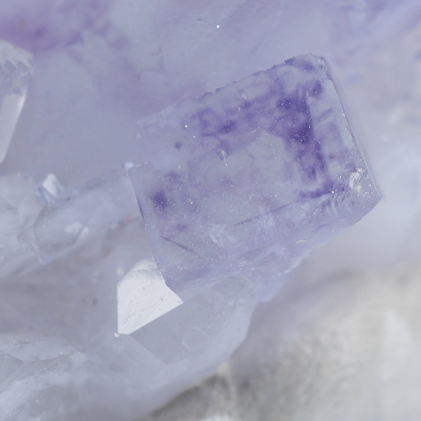 ヤオガンシャン産 フローライト クラスター 鉱物標本 セット 中国 ヤオガンシャン産 フローライト・水晶|ハッピーギフト