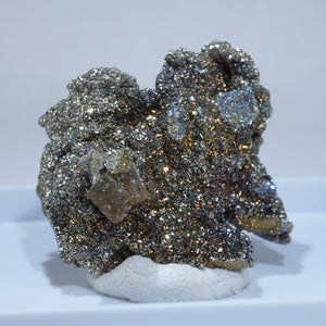 スペイン産 フローライト付きPyrite after Barite (バライト仮晶)