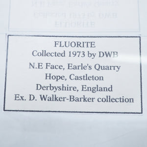 イギリス N.E.Face, Earle's Quarry 産 フローライト