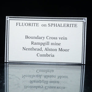 イギリス Rampgill Mine産 フローライト・スファレライト
