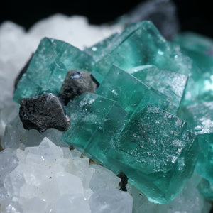 イギリス ロジャリー鉱山産 フローライト・方鉛鉱・水晶