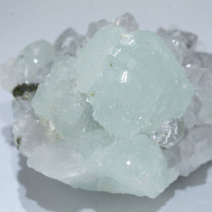 中国湖南省産のプレナイト・水晶