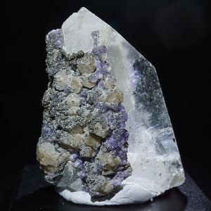 ポルトガル Panasqueira Mine産 フローライト・水晶・パイライト 3種の共生鉱物