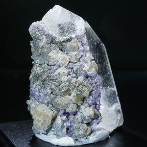 ポルトガル Panasqueira Mine産 フローライト・水晶・パイライト 3種の共生鉱物