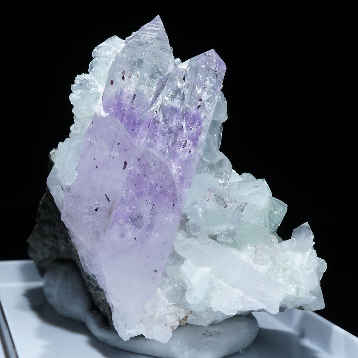 ナミビア産 プレナイト・水晶(アメシスト) – 天然石ハッピーギフト