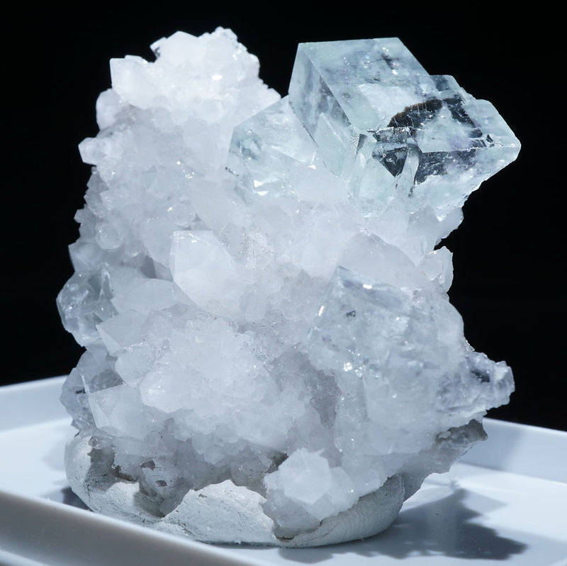 中国 ヤオガンシャン産 フローライト・水晶|ハッピーギフト – 天然石